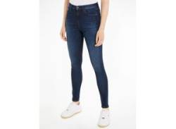 Bequeme Jeans TOMMY JEANS "Sylvia Skinny Slim Hohe Leibhöhe" Gr. 25, Länge 30, blau (denim medium1) Damen Jeans High-Waist-Jeans von Tommy Jeans
