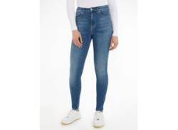 Bequeme Jeans TOMMY JEANS "Sylvia Skinny Slim Hohe Leibhöhe" Gr. 27, Länge 28, blau (denim medium2) Damen Jeans High-Waist-Jeans von Tommy Jeans