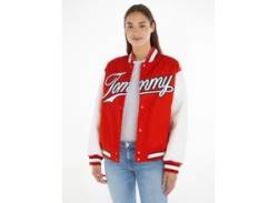 Collegejacke TOMMY JEANS Gr. L (40), rot (hellrot) Damen Jacken Collegejacken von Tommy Jeans