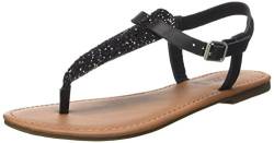 Hilfiger Denim S1385UKY 5G, Damen T-Spangen Sandalen, Schwarz (BLACK 990), 41 EU von Tommy Jeans