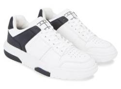Plateausneaker TOMMY JEANS "THE BROOKLYN LEATHER" Gr. 39, schwarz-weiß (weiß, schwarz) Damen Schuhe Sneaker von Tommy Jeans