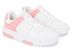 Plateausneaker TOMMY JEANS "THE BROOKLYN LEATHER" Gr. 41, rosa (weiß, rosa) Damen Schuhe Sneaker von Tommy Jeans