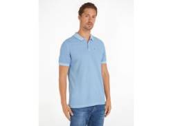 Poloshirt TOMMY JEANS "TJM SLIM GD POLO" Gr. L, blau (moderate blue) Herren Shirts Kurzarm von Tommy Jeans