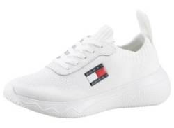 Slip-On Sneaker TOMMY JEANS "TJW KNIT RUNNER" Gr. 39, beige (ecru) Damen Schuhe Schnürschuhe von Tommy Jeans