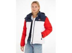 Steppjacke TOMMY JEANS "TJW CBLK ALASKA PUFFER" Gr. L (40), rot (deep_crimson_, _multi) Damen Jacken Steppjacken von Tommy Jeans