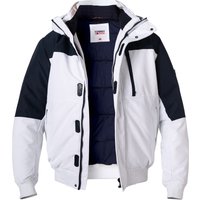 TOMMY JEANS Herren Jacke weiß Mikrofaser unifarben von Tommy Jeans