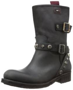 Tommy Jeans Damen 1A Biker Boots, Schwarz (Black 990), 41 von Tommy Jeans