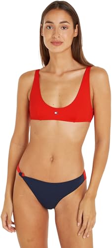 Tommy Jeans Damen Bikini Oberteil Bralette ohne Bügel, Rot (Hot Heat), XL von Tommy Jeans