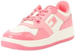 Tommy Jeans Damen Cupsole Sneaker Tjw Retro Basket Patent Ltr Schuhe, Rosa (Pink Alert), 37 EU von Tommy Jeans
