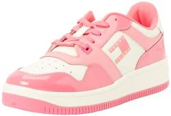 Tommy Jeans Damen Cupsole Sneaker Tjw Retro Basket Patent Ltr Schuhe, Rosa (Pink Alert), 39 EU von Tommy Jeans