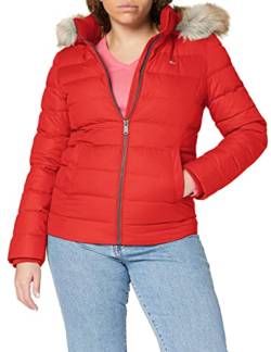 Tommy Jeans Damen Daunenjacke Basic Winter, Rot (Deep Crimson), XXS von Tommy Jeans