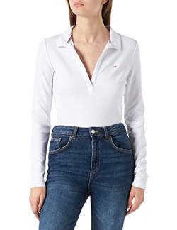 Tommy Jeans Damen Dw0dw13431 Polos, White, Small von Tommy Jeans