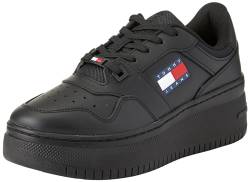 Tommy Jeans Damen Flatform Sneaker Retro Schuhe, Schwarz (Triple Black), 36 von Tommy Jeans