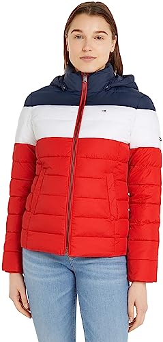 Tommy Jeans Damen Jacke Colorblock Winterjacke, Mehrfarbig (Twilight Navy / Multi), XL von Tommy Jeans