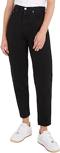 Tommy Jeans Damen Jeans Mom Jeans Stretch, Blau (Denim Black), 30W / 30L von Tommy Jeans