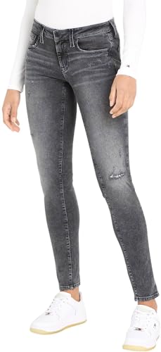 Tommy Jeans Damen Jeans Sophie Skinny Fit, Blau (Denim Black), 29W / 34L von Tommy Jeans