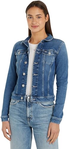Tommy Jeans Damen Jeansjacke Vivianne Skn Jacket Ah0136 Stretch, Blau (Denim Medium), XS von Tommy Jeans