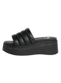 Tommy Jeans Damen Sandalen Wedge Sandal mit Plateau, Schwarz (Black), 37 von Tommy Jeans