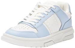 Tommy Jeans Damen Sneaker Tjw Skate Sneaker Mat Mix Leder, Blau (Breezy Blue), 37 EU von Tommy Jeans