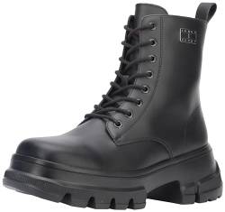 Tommy Jeans Damen Stiefel Chunky Leather Boot aus Leder, Schwarz (Black), 36 EU von Tommy Jeans