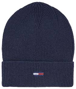 Tommy Jeans Damen Strickmütze Flag Wintermütze, Blau (Twilight Navy), Onesize von Tommy Jeans