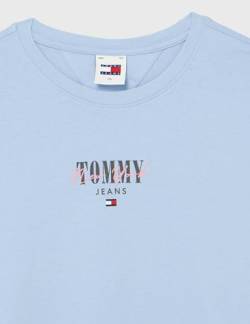 Tommy Jeans Damen T-Shirt Kurzarm Slim Rundhalsausschnitt, Blau (Moderate Blue), 3XL von Tommy Jeans