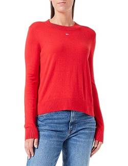 Tommy Jeans Damen TJW Essential Crew Neck Sweater DW0DW16534 Pullover, Rot, S von Tommy Jeans