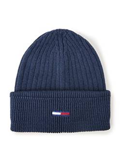 Tommy Jeans Damen TJW Flag Beanie AW0AW12628 Gestrickte Mütze, Blau, OS von Tommy Jeans