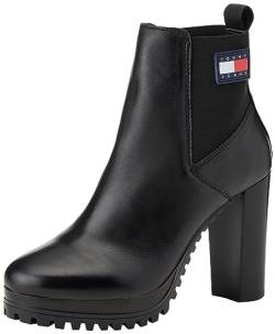 Tommy Jeans Damen TJW New ESS HIGH Heel Boot EN0EN02439 Niedrige Stiefel, Schwarz, 40 EU von Tommy Jeans