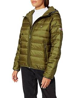 Tommy Jeans Damen TJW Quilted Tape Hooded Jacket Jacke, Northwood Olive, Gr. XXS von Tommy Jeans