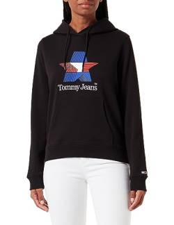Tommy Jeans Damen TJW REG TJ Star DW0DW17690 Hoodies, Schwarz, S von Tommy Jeans