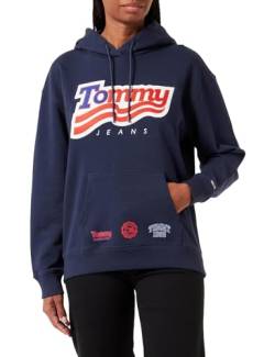 Tommy Jeans Damen TJW Relaxed Tommy DW0DW17689 Hoodies, Blau, S von Tommy Jeans