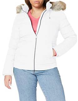 Tommy Jeans Damen Tjw Basic Hooded Down Jacket Daunenmantel, Gr. XXS, White (Weiß) von Tommy Jeans