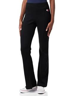 Tommy Jeans Damen Tjw Slit Badge Flare DW0DW14430 Leggings, Schwarz, M von Tommy Jeans