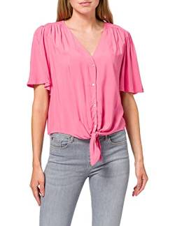 Tommy Jeans Damen Tjw Ss Cropped-Shirt mit Knoten vorne Bluse, Botanical Pink, X-Large von Tommy Jeans