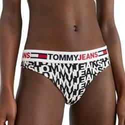 Tommy Jeans Gedruckter String mit Logo an der Taille, 01n- Tj Spell Out Black, XS von Tommy Jeans