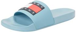 Tommy Jeans Herren Badeschuhe Pool Slide Badelatschen, Blau (Skyscrape Blue), 42 von Tommy Jeans