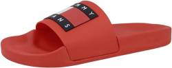 Tommy Jeans Herren Badeschuhe Pool Slide Badelatschen, Rot (Deep Crimson), 45 von Tommy Jeans