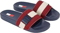 Tommy Jeans Herren Badeschuhe Pool Slide Badelatschen, Rot (Rouge), 42 von Tommy Jeans