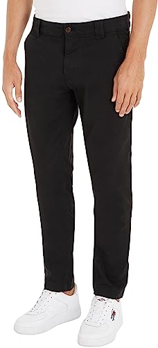 Tommy Jeans Herren Chinos TJM Scanton Chino Pant Slim Fit, Schwarz (Black), 29W / 34L von Tommy Jeans