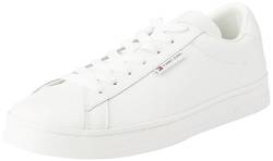Tommy Jeans Herren Cupsole Sneaker Leather Schuhe, Weiß (Ecru), 43 von Tommy Jeans