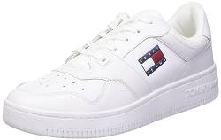 Tommy Jeans Herren Cupsole Sneaker Retro Basket Schuhe, Weiß (White), 41 von Tommy Jeans