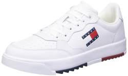 Tommy Jeans Herren Cupsole Sneaker Retro Schuhe, Weiß (White), 43 EU von Tommy Jeans