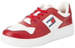 Tommy Jeans Herren Cupsole Sneaker Schuhe, Mehrfarbig (Medium Red), 44 von Tommy Jeans