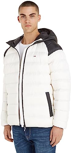 Tommy Jeans Herren Daunenjacke Light Winterjacke, Weiß (White), XXL von Tommy Jeans