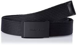 Tommy Jeans Herren Gürtel TJM Essential Stoffgürtel, Schwarz (Black), 85 von Tommy Jeans