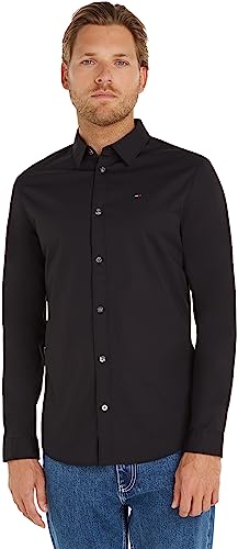 Tommy Jeans Herren Hemd TJM Original Langarm, Schwarz (Tommy Black), S von Tommy Jeans