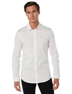 Tommy Jeans Herren Hemd TJM Original Langarm, Weiß (Classic White), L von Tommy Jeans