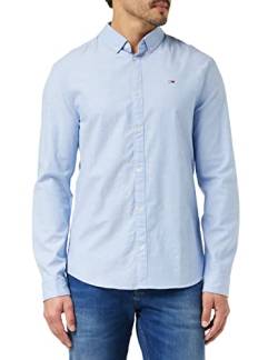 Tommy Jeans Herren Hemd TJM Slim Langarm, Blau (Perfume Blue), S von Tommy Jeans