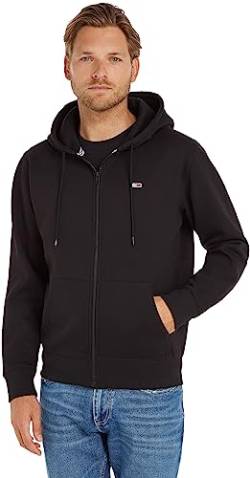 Tommy Jeans Herren Hoodie mit Reißverschluss TJM Regular Zipper, Schwarz (Black), S von Tommy Jeans